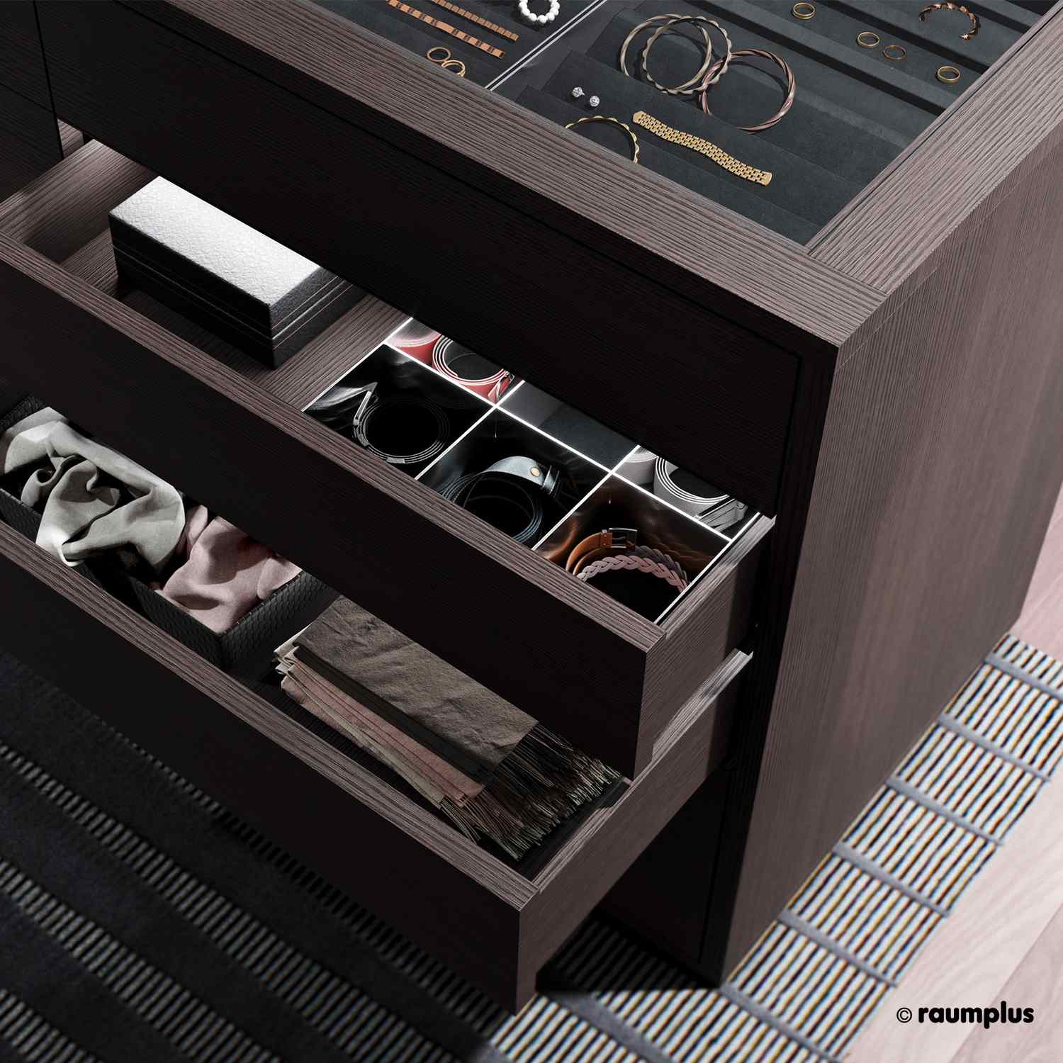 Schranksystem von Raumplus, Schubladen